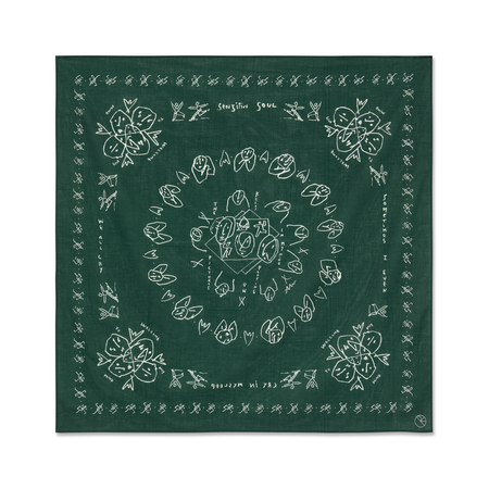 Polar Skate Co. Bandana (Dark Green)