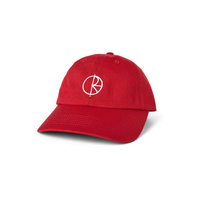 Polar Skate Co. Cap Stroke Logo Cap (Red)