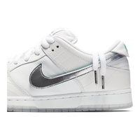 NIKE SB X DIAMOND ZOOM DUNK LOW PRO OG QS SHOES (White / Chrome / Tropical)