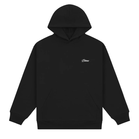 Dime Cursive Small Logo Hoodie (Black)