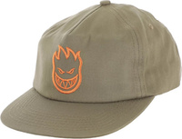 Spitfire Bighead Snapback Cap (Khaki/Orange)