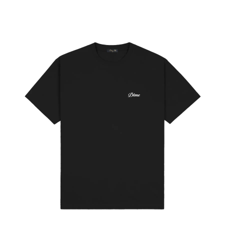 Dime Cursive Small Logo T-Shirt (Black)