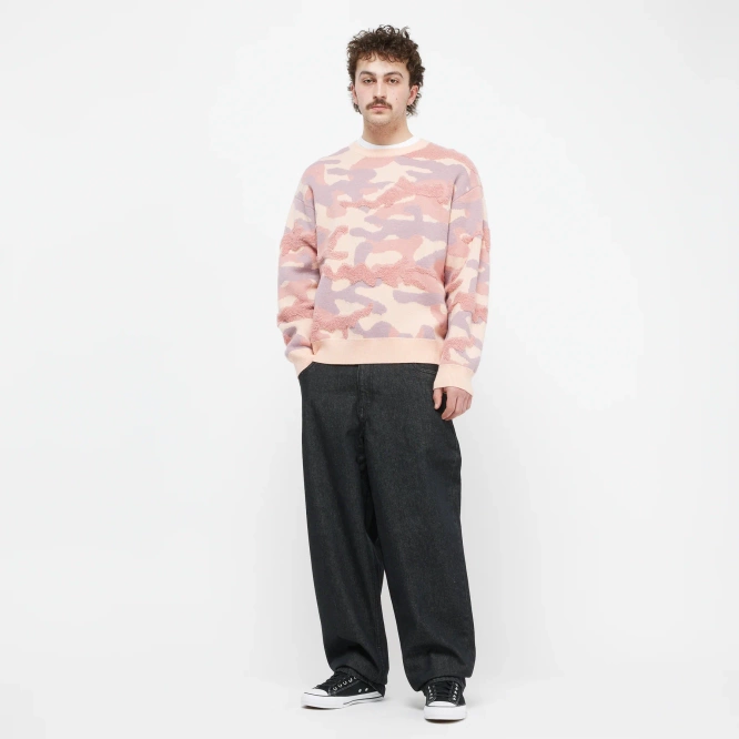Dime Camo Chenille Knit (Blush)