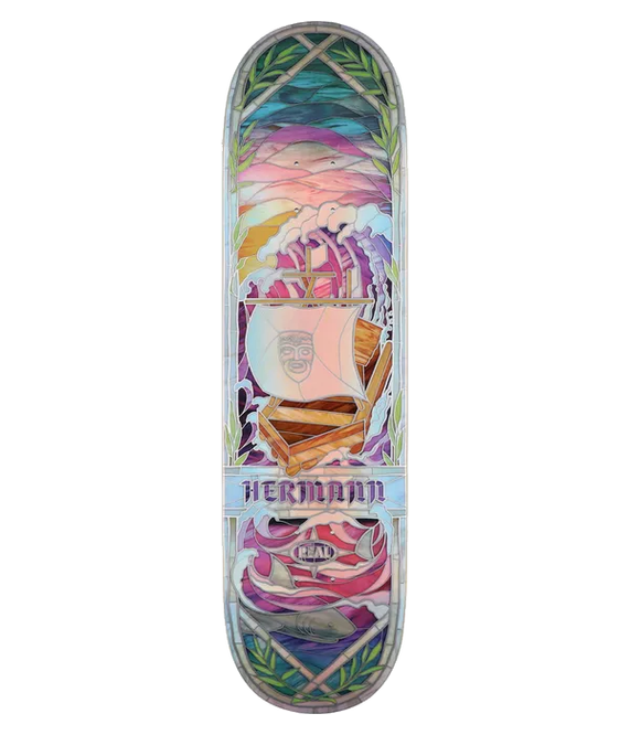 Real Skateboards Herman Stene Holographic Cathedral 8.38" x 32.18