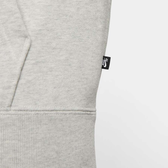 Nike SB Fleece Pullover Skate Hoodie (Grey Heather / White)