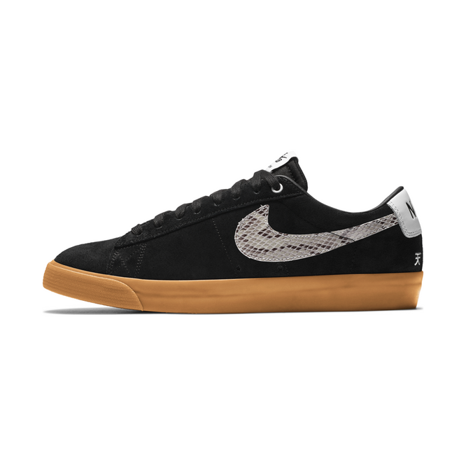 Nike SB x WACKO MARIA Zoom Blazer Low GT (Black / Light Bone / White / Gum Med Brown) 