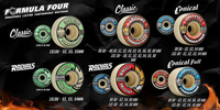 Koła Spitfire Wheels Formula Four Conical (Green Print) 101DU 54 mm