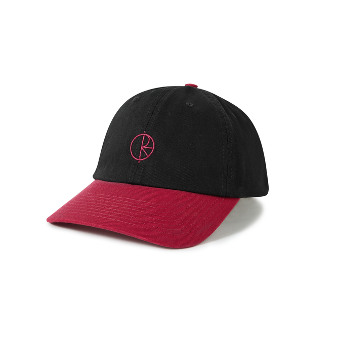 Polar Skate Co. Stroke Logo Sai Cap (Black / Redcurrant)