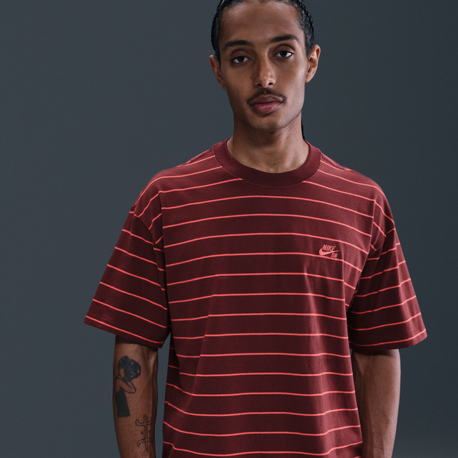 Nike SB Stripe Tee (Dark Team Red)