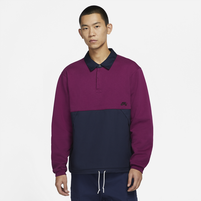Nike SB Rugby Skate Top (Sangria / Obsidian / Black)