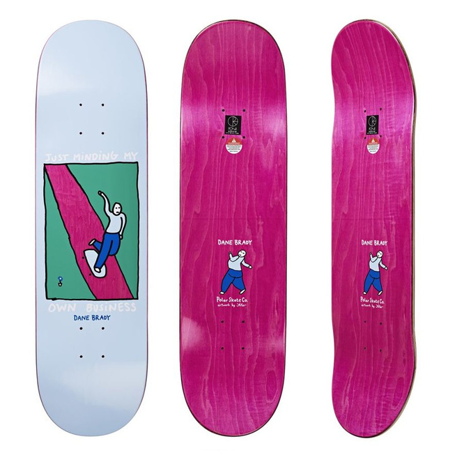 DECK POLAR SKATE CO. DANE BRADY - JUST MINDING MY OWN BUSINESS (P9 SPECIAL SHAPE)