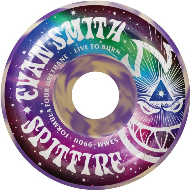 KOŁA SPITFIRE FORMULA FOUR EVAN 3RD EYE CONICAL 99DU 53 MM (PURPLE SWIRL)