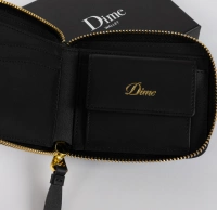 Dime Cursive Zip Wallet (Black)