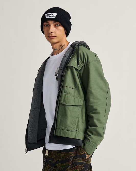Vans Skate Military Overshirt by Atiba Jefferson (Pine Forest Green)