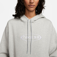 Nike SB Fleece Pullover Skate Hoodie (Grey Heather / White)