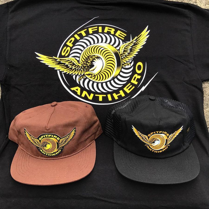 CZAPKA Z DASZKIEM SPITFIRE x ANTIHERO CLASSIC EAGLE SNAPBACK HAT (BLACK)