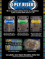 Real Skateboard 3-PLY Raisers (1/8") (Universal)
