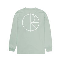 POLAR SKATE CO. LONG SLEEVE T-SHIRT. STROKE LOGO LS TEE (SEAFOAM GREEN)