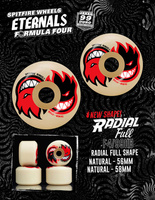Spitfire Wheels Formula Four Eternals Radial Full 99DU 58 mm wheels