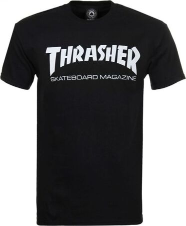 Thrasher Skate Mag Logo Tee (Black / White)