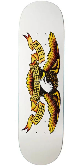 Antihero Skateboards Team Classic Eagle (White) 8.75" x 32.5"