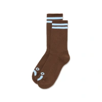 Polar Skate Co. Happy Sad Rib Socks (Brown / Blue)