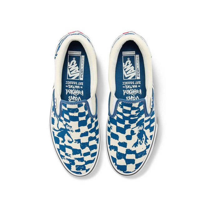 Vans x Krooked by Natas for Ray Skate Slip-On (Blue)