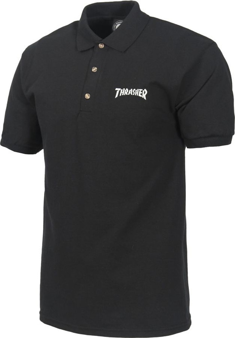 KOSZULKA POLO THRASHER EMBROIDERED LOGO (BLACK)