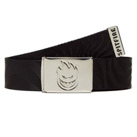 Spitfire Bighead Jaquard Swirl Web Belt (Black/Polished Nickle)