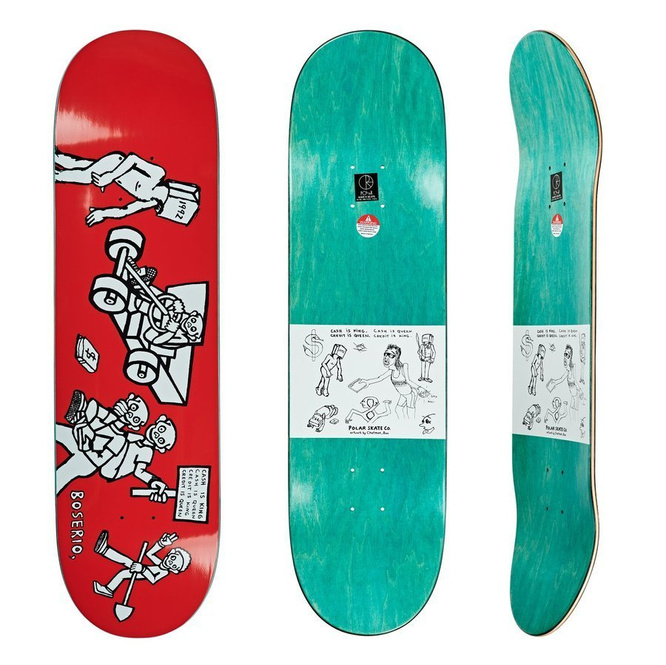 Deska Polar Skate Co. Nick Boserio Cash Is Queen (Red) 8,125" / 8,625"