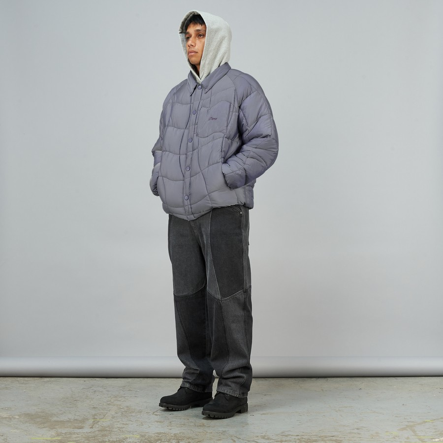 Dime Midweight Wave Puffer Jacket (Silver Gray)