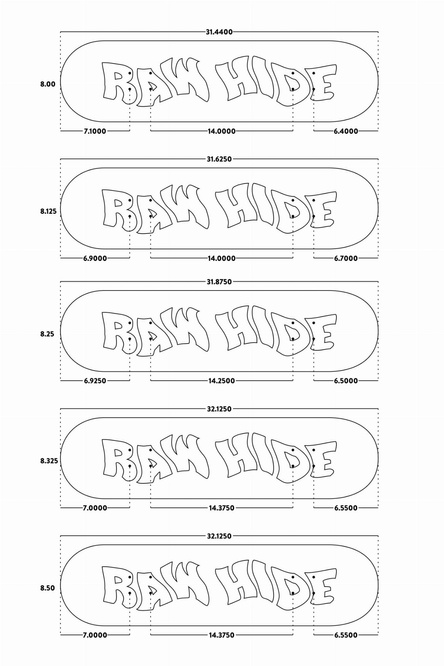 Deska Raw Hide x Polish Pipe (Black / White)