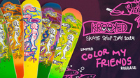 Krooked Skateboarding Skateshop Day 2024 Color My Friends (Hand Numbered) board 9.81" x 32.06"
