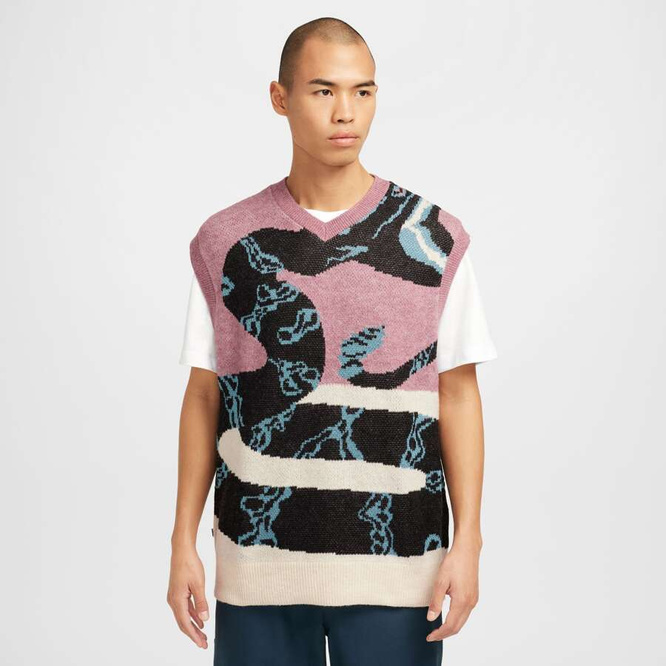 Nike SB Snake Sweater Vest (Plum Dust / Light Orewood Brown / Black)