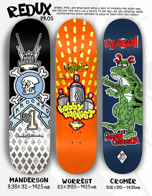 Krooked Skateboarding Worrest Redux 8.5" x 31.85"