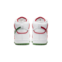 Nike SB Dunk High Premium Shoes (White / University Red / Classic Green)