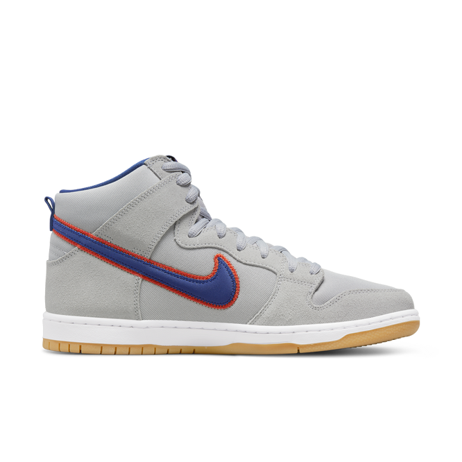 Nike SB Dunk High Premium "Mets" (Cloud Gray / Rush Blue / Team Orange / White)
