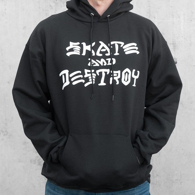 Thrasher Skate and Destroy Hood (Black / White)