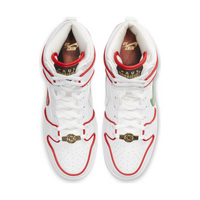 Nike SB Dunk High Premium Shoes (White / University Red / Classic Green)