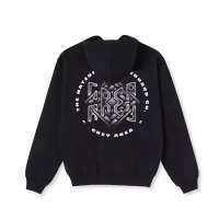 The National Skateboard Co. x Gray Area Double Logo Hoodie (Black)