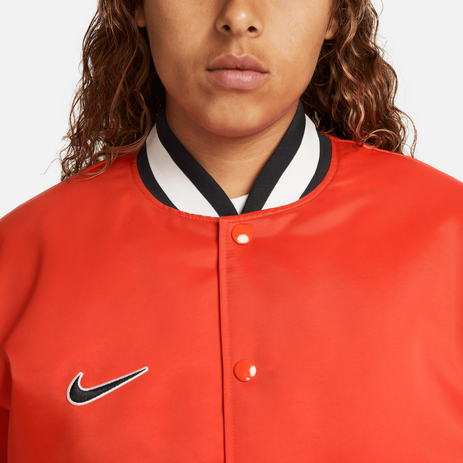 Nike SB x MLB Varsity Skate Jacket (Team Orange / Black / Sail / White)