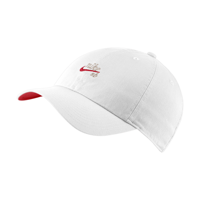 Nike SB Heritage86 Icon Cap (White / Habanero Red)