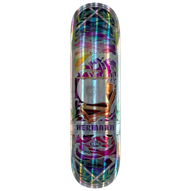 Real Skateboards Herman Stene Holographic Cathedral 8.38" x 32.18