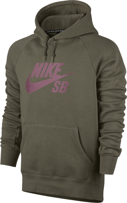 Bluza Nike SB Icon Hoodie (Medium Olive / Elemental Pink)