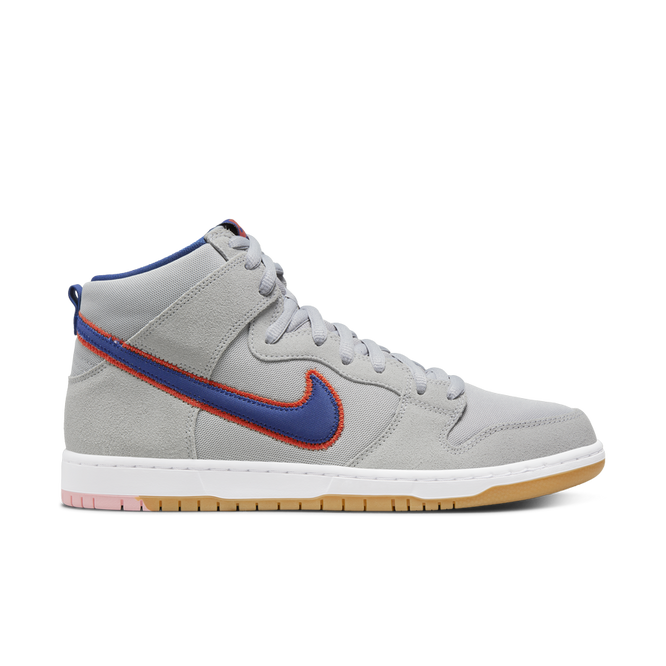Nike SB Dunk High Premium "Mets" (Cloud Gray / Rush Blue / Team Orange / White)