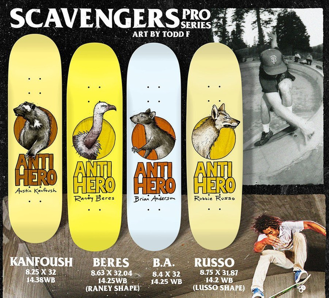 Antihero BA Scavengers board 8.4" x 32"