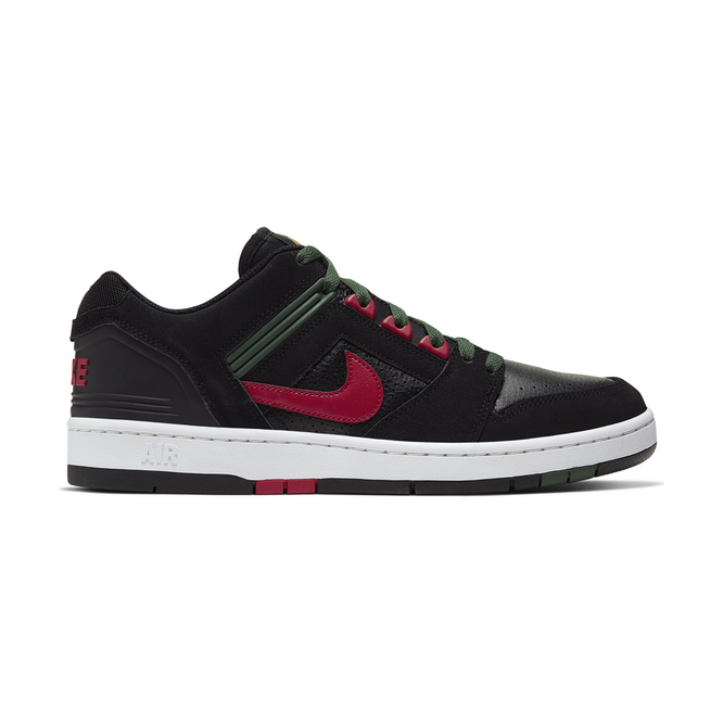 Nike SB Air Force II Low shoes (Black / Gym Red / Deep Forest)