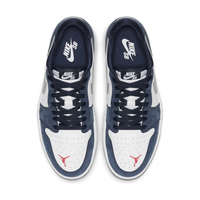 Nike SB Air Jordan 1 Low shoes (Midnight Navy / Metallic Silver / White)