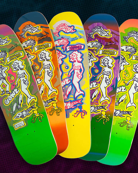 Krooked Skateboarding Skateshop Day 2024 Color My Friends (Hand Numbered) board 9.81" x 32.06"