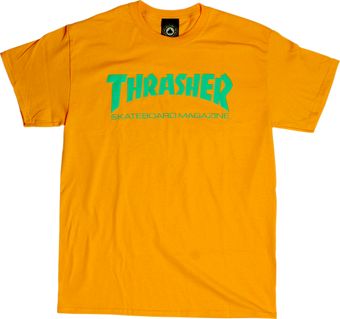 Thrasher Magazine Skatemag Logo T-Shirt (Gold)